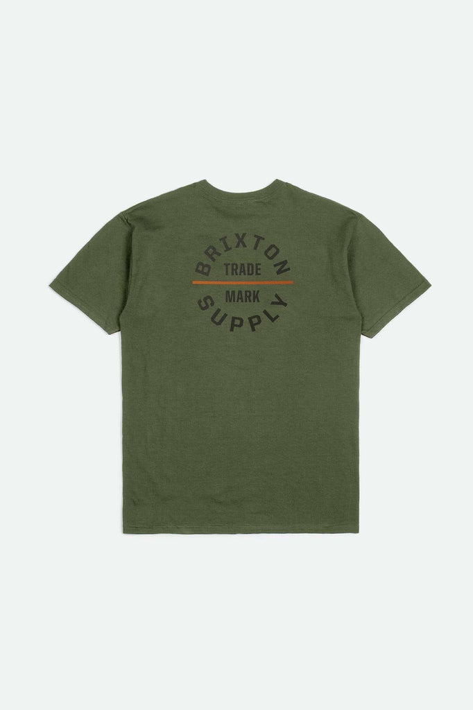 Back Laydown Image for Oath V S/S Standard T-Shirt - Ivy Green/Washed Black/Rust