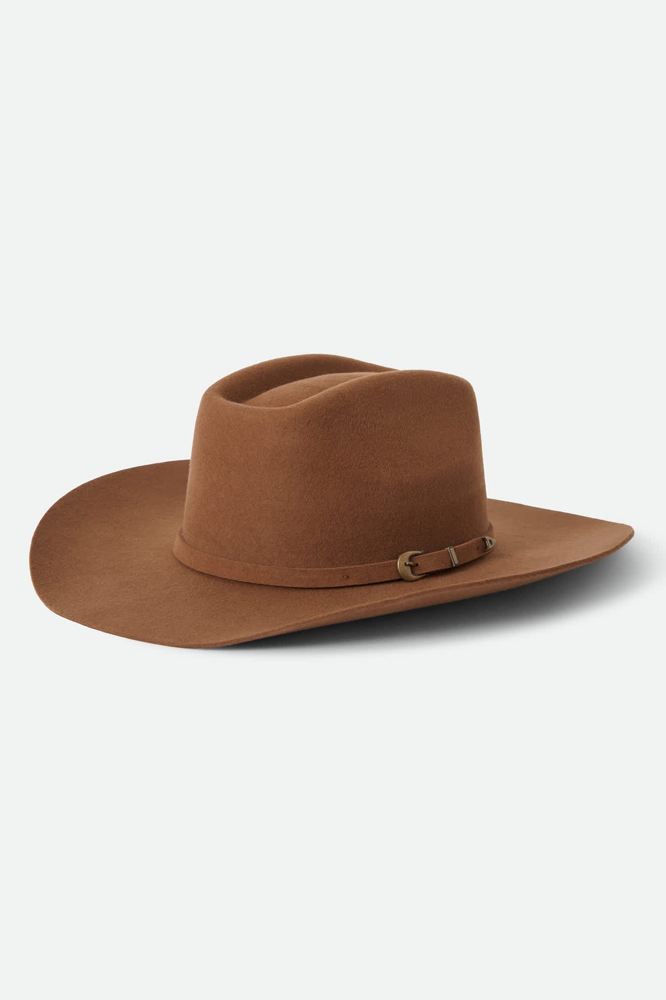 Unisex Prescott Brick Top Cowboy Hat in the color Toffee - Front Product Laydown Image