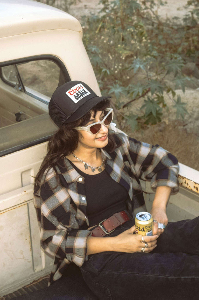 Brixton Unisex Coors Bandit Trucker Hat - Black/Black | Lifestyle 3