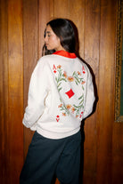 Women's Botanical Ace of Diamonds Crew in the color Whitecap - Men's Lifestyle image