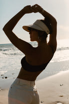 Women's Newport Straw Visor in the color Natural/Natural - Additional Fit image