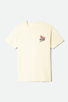 Men's Switchback Short Sleeve Standard T-Shirt in the color Cream - Front Product Laydown Image