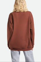 Women's Western Crew in the color Sepia - Women's Back View