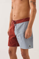 Men's Classic Trunk 17" in the color Dark Brick/Dusty Blue - Additional Fit image