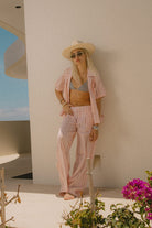 Women's Paradise Lounge Short Sleeve Shirt in the color Chalk Pink - Men's Lifestyle image