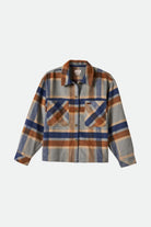 Women's Bowery Women's Soft Brushed L/S Flannel in the color Dark Denim - Front Product View