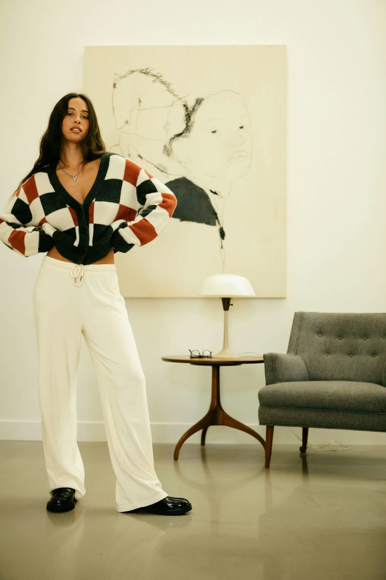 Women's Carefree Organic Garment Dye Lounge Pant in the color White Smoke - Men's Lifestyle image