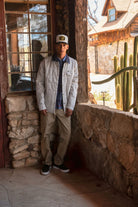 Men's Cass Jacket in the color Whitecap/Mood Indigo Hickory S - Men's Lifestyle 2.0