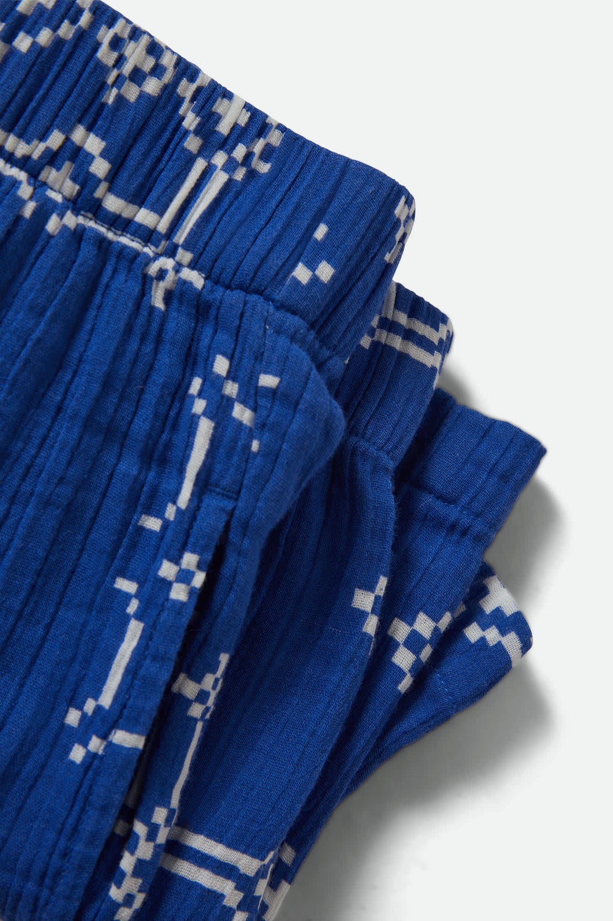 Women's Tile Short in the color Sunrise Blue Tile Print - Additional Laydown image