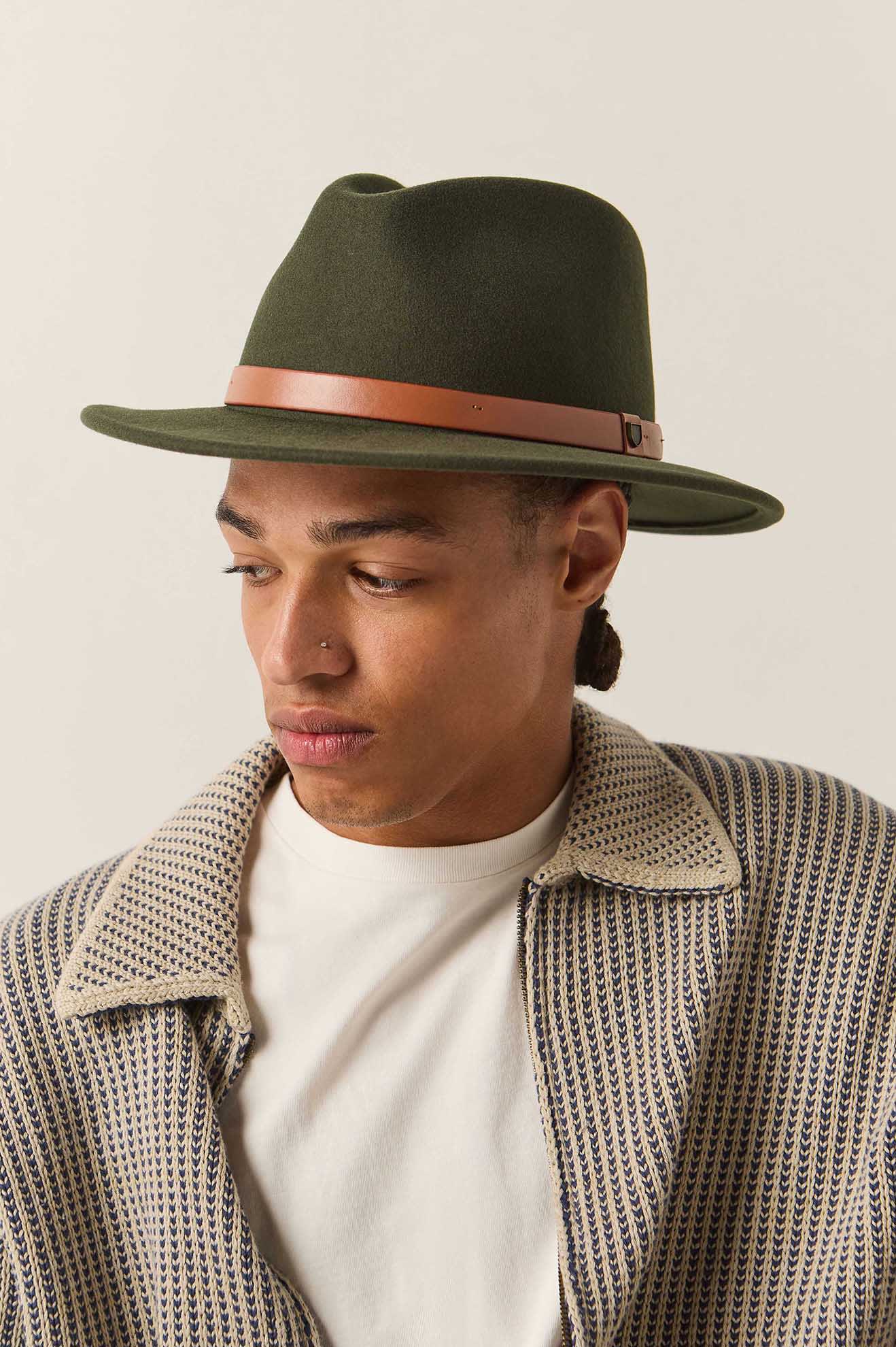 Unisex Messer Fedora in the color Ivy/Light Brown - Additional Fit image