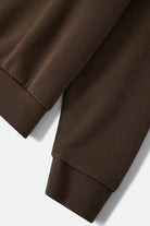 Men's Brixton Baseline Crew Fleece in the color Walnut Brown Vintage Wash - Additional Laydown image