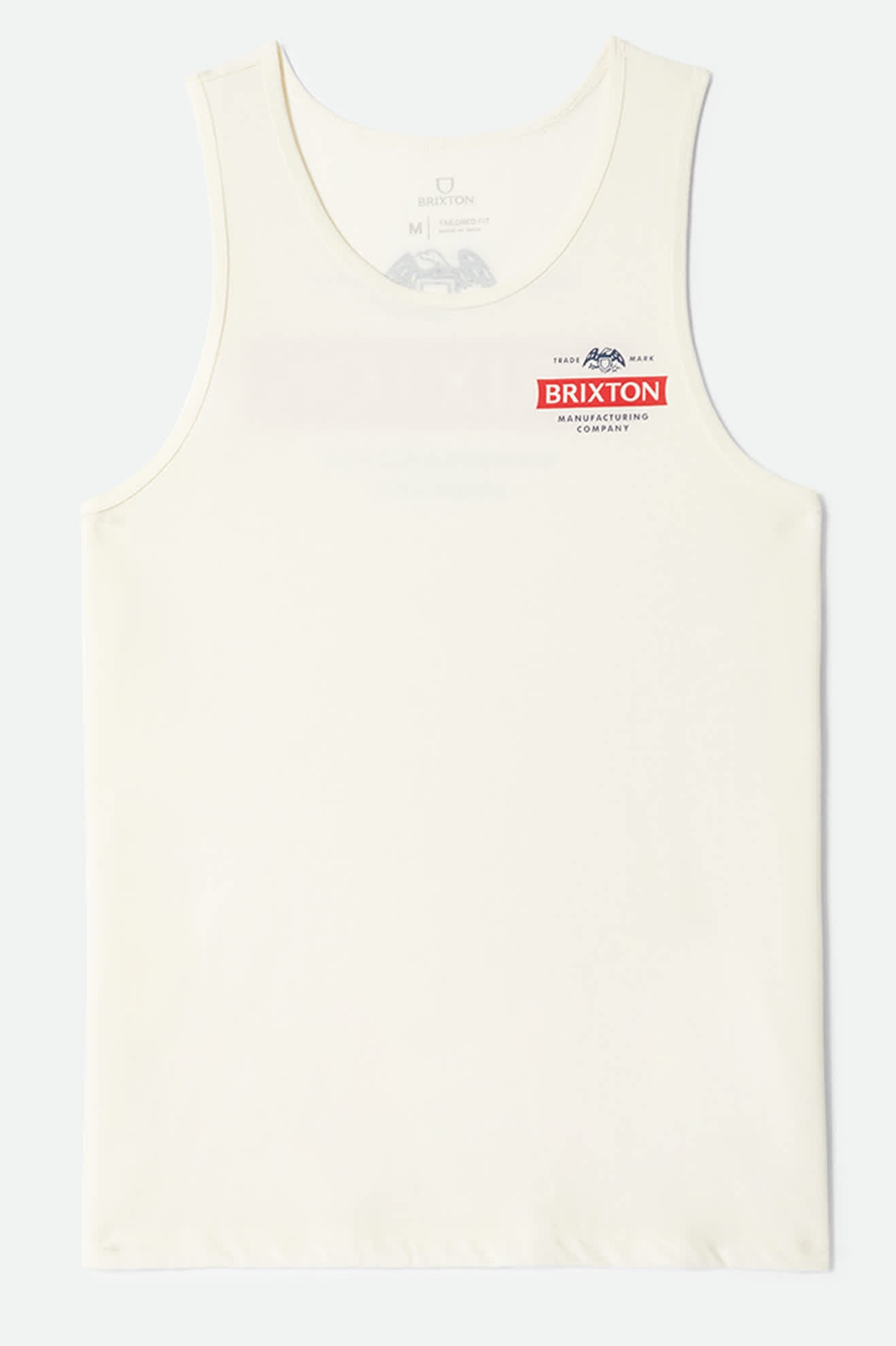 Men's Pinnacle Tank Top in the color Off White - Front Product Laydown Image