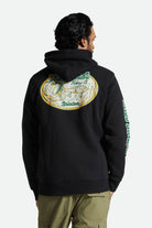 Men's Fit, Back View | Bass Brains Swim Hood - Black