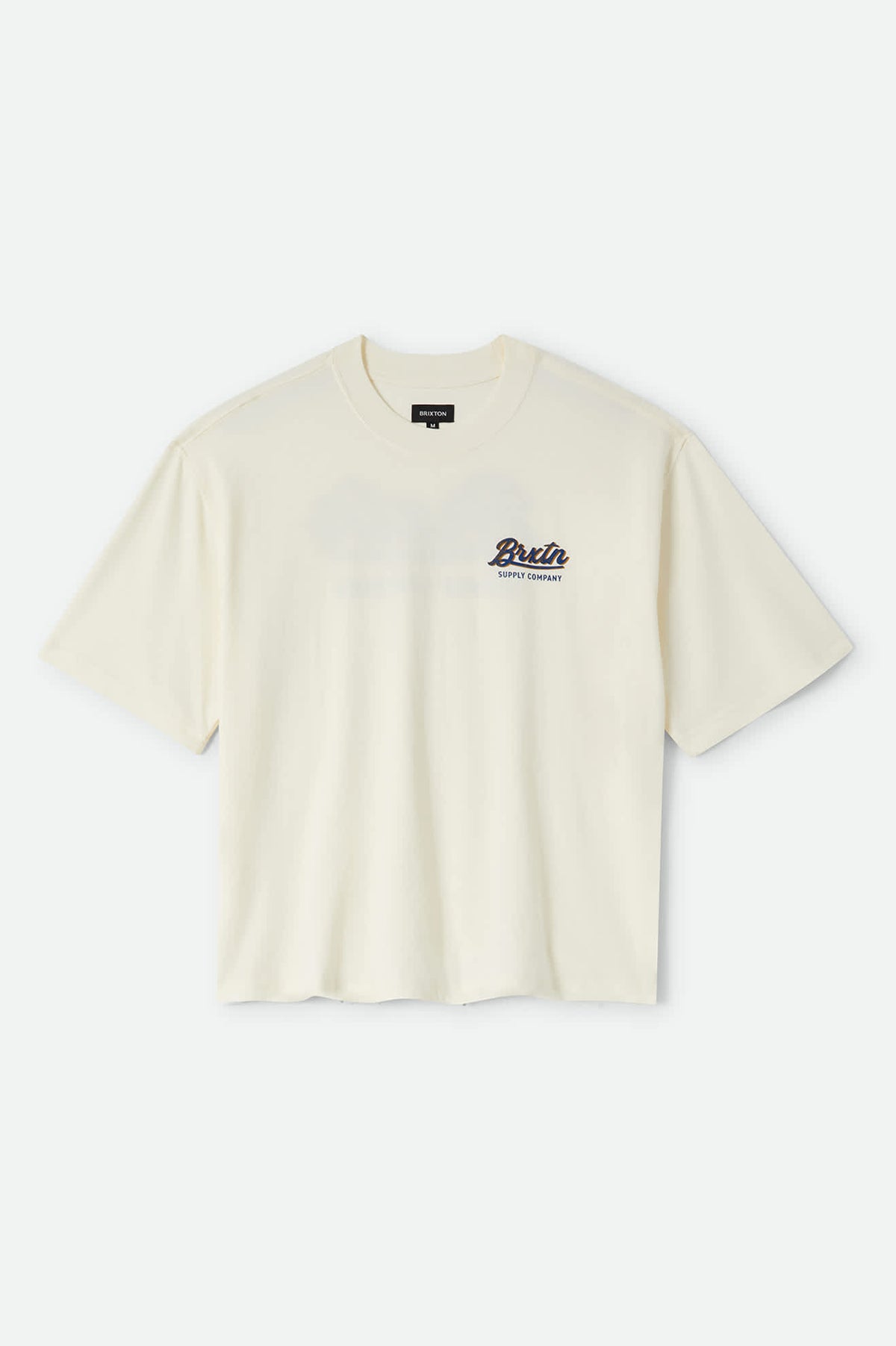 Men's Jensen Boxy T-Shirt in the color Cream - Front Product Laydown Image
