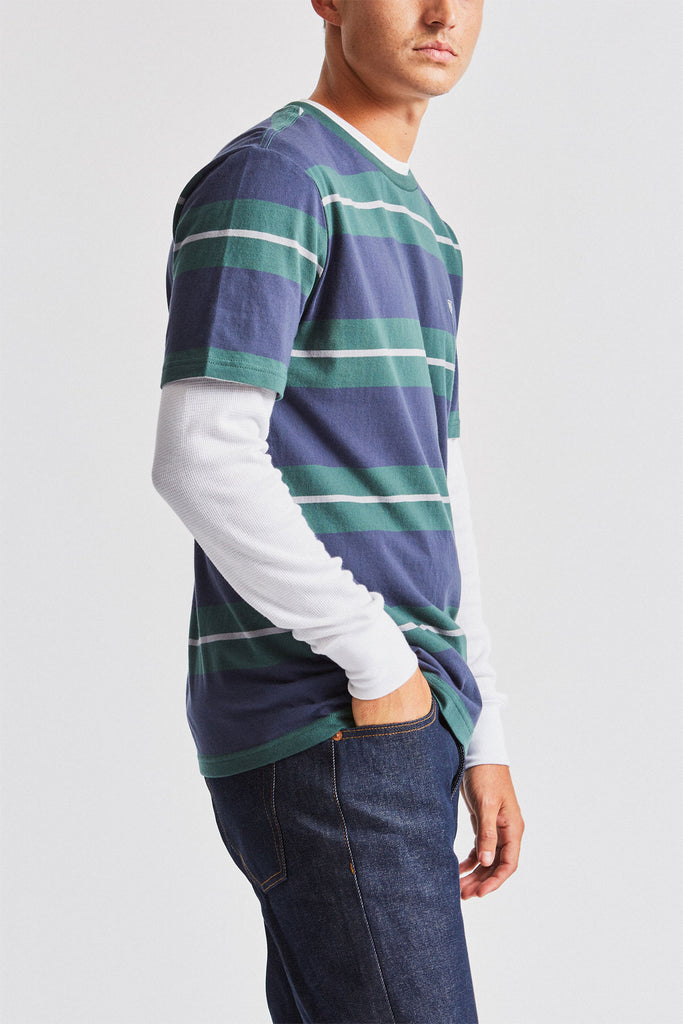 Brixton Hilt Standard Fit S/S Knit - Washed Navy