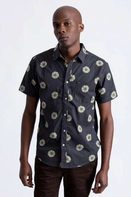 Charter Print S/S Woven - Black/Silver