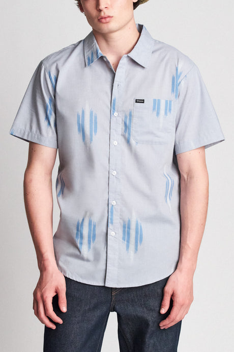 Charter Print S/S Woven - Light Blue/White