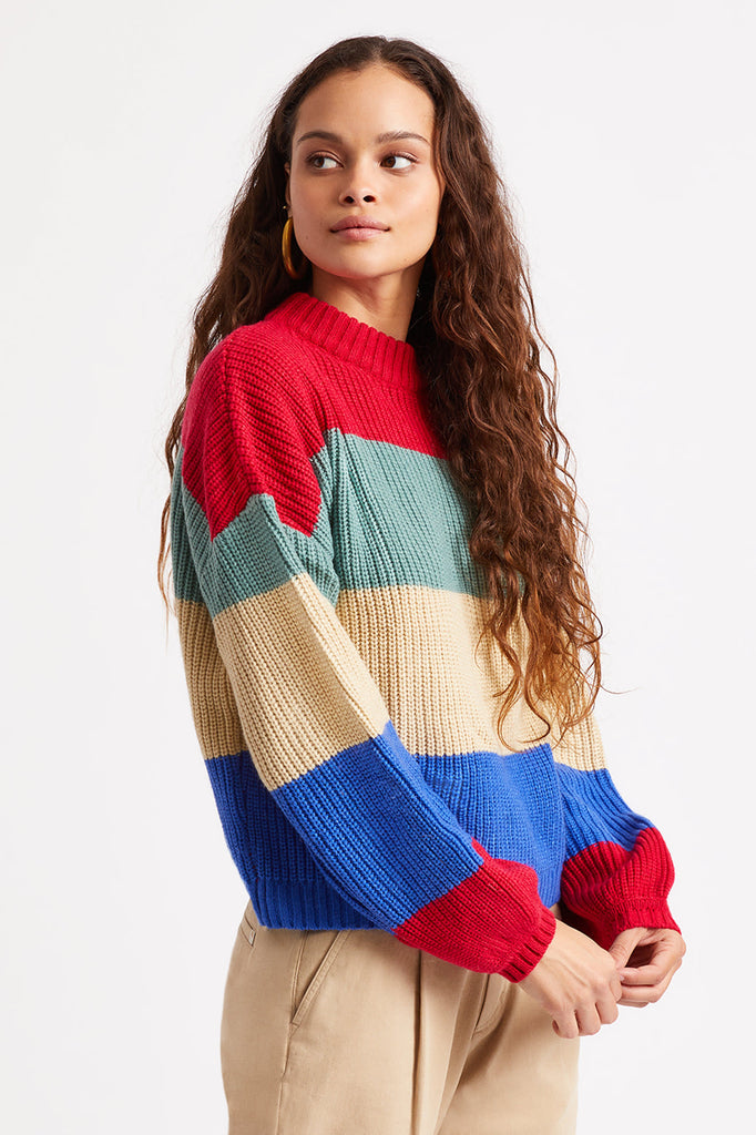 Brixton Madero Sweater - Rose Red