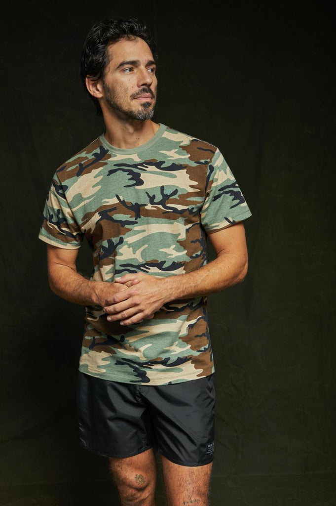 Brixton Vintage Reserve S/S Tee - Camo Vintage Wash