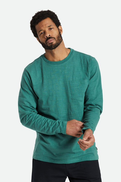 Basic Slub L/S Pocket Tee - Spruce