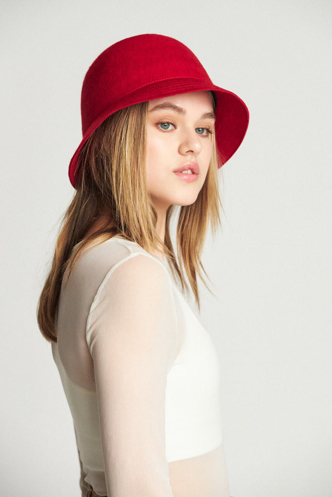 Brixton Essex Bucket Hat - Scarlet