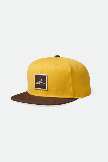 Alpha Square MP Snapback - Bright Gold/Desert Palm