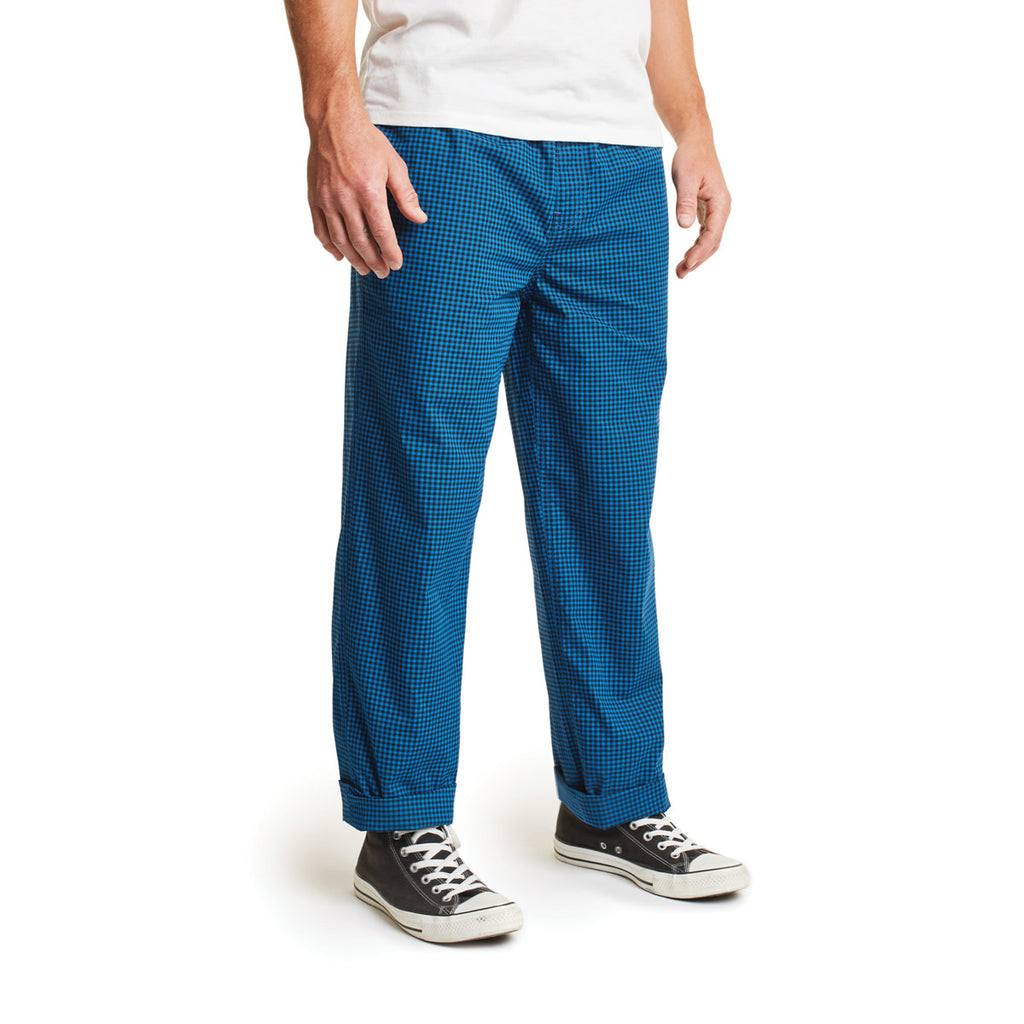 Brixton Steady Elastic Waistband Pant - Royal Blue Gingham