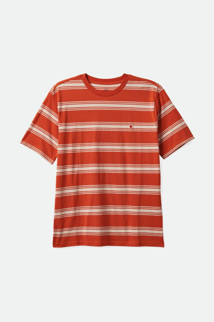 Brixton Hilt Shield S/S Tee - Burnt Red/Whitecap