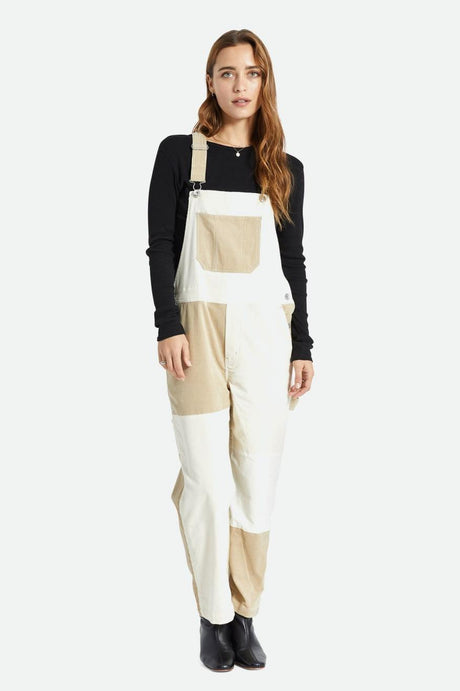 Christina Crop Overall - Dove/Vanilla