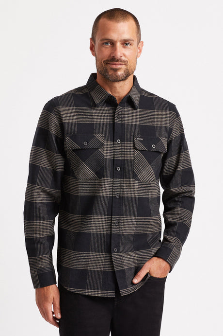 Bowery L/S Flannel - Black/Steel