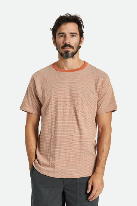 Hilt Slub S/S Pocket Tee - Orange Paradise/Mineral Grey