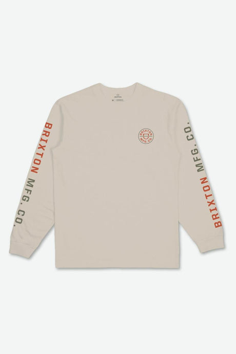 Crest L/S Tee - Cream/Burnt Red/Olive Surplus