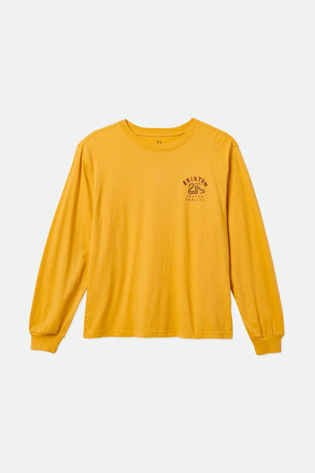 Clymer Women's L/S Boyfriend Tee - Bright Gold