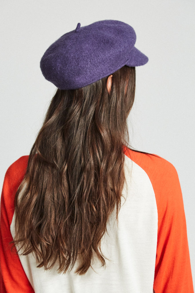 Brixton Audrey Brim Beret - Washed Navy