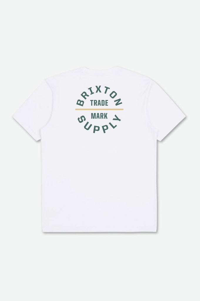 Brixton Oath V S/S Standard Tee - White/Spruce