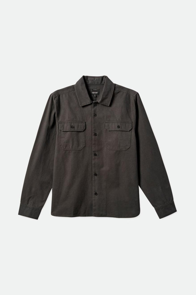 Brixton Men's Bowery Surplus Overshirt - Washed Black | Profile