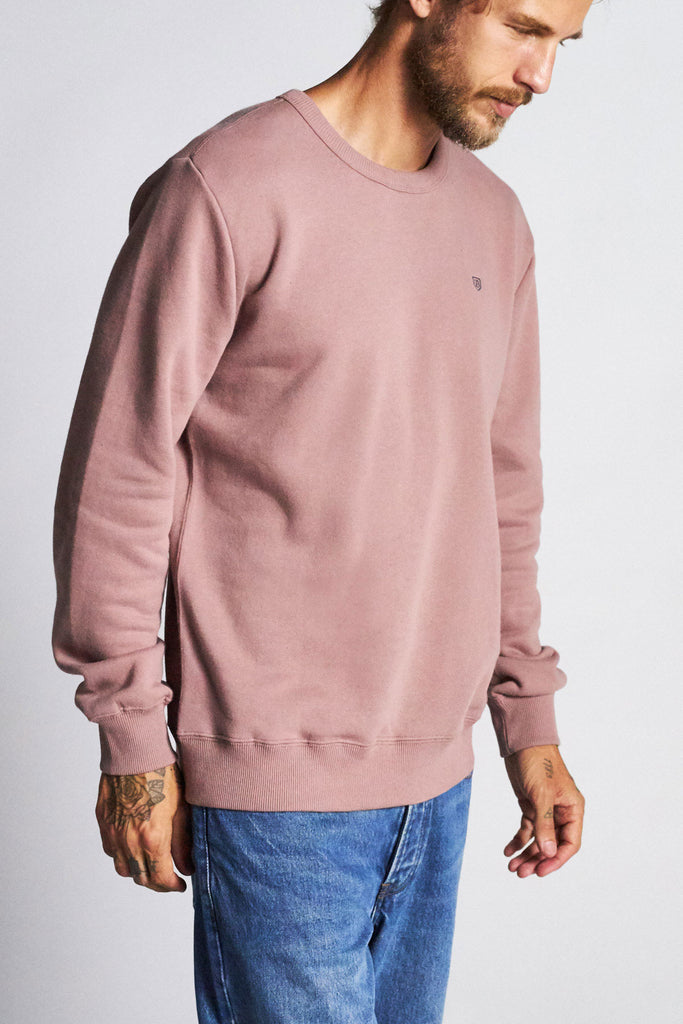 Brixton B-Shield Crew Fleece - Mauve