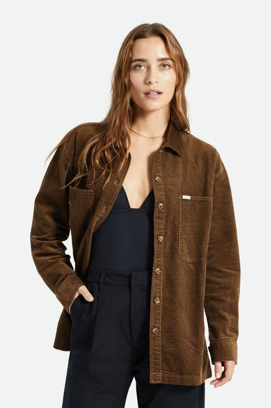 Dundee Corduroy Overshirt Desert Palm – Brixton Australia