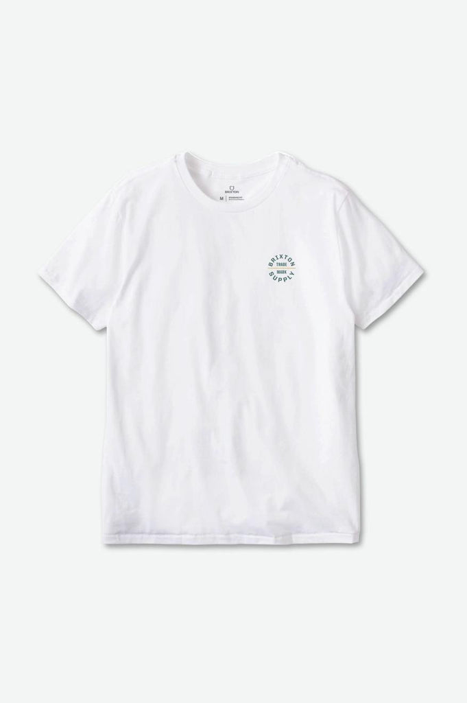 Brixton Oath V S/S Standard Tee - White/Spruce