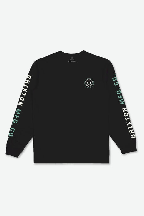 Crest L/S Tee - Black/Off White/Jade