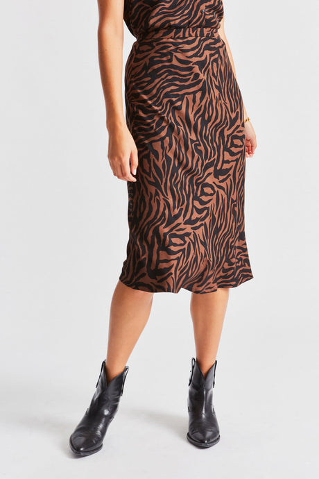 Helena Midi Skirt - Zebra