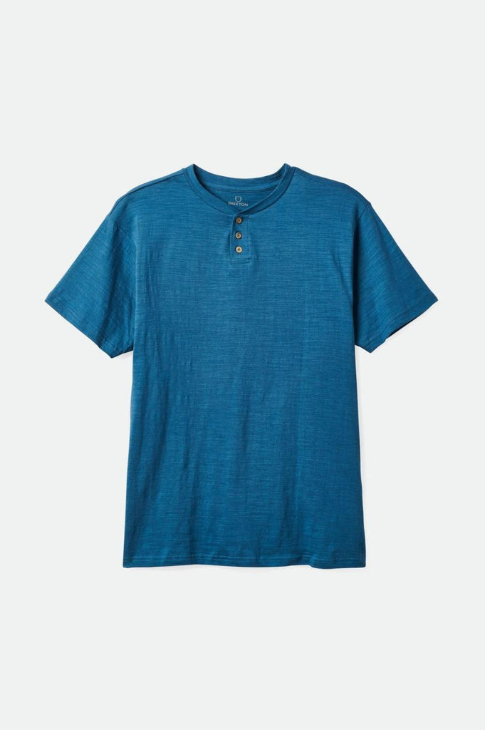 Brixton Basic Slub S/S Henley Tee - Indie Teal