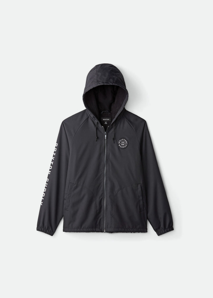 Brixton Claxton Oath Zip Hood Jacket - Black/White