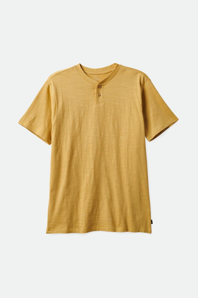 Brixton Basic Slub S/S Henley Tee - Straw