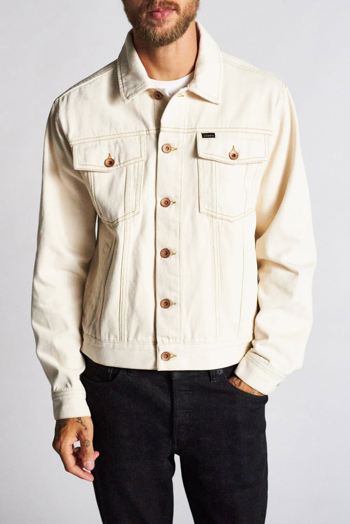 Brixton Cable Denim Jacket - Vanilla