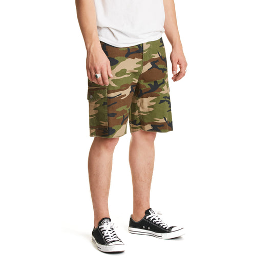 Men's Fleet Straight Leg Cargo Shorts Woodland Camo – Brixton