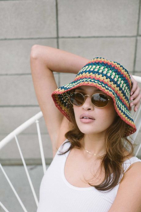 Essex Raffia Bucket Hat - Multi