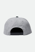 Brixton Unisex Alpha Square NetPlus MP Snapback - Heather Grey/Black | Back