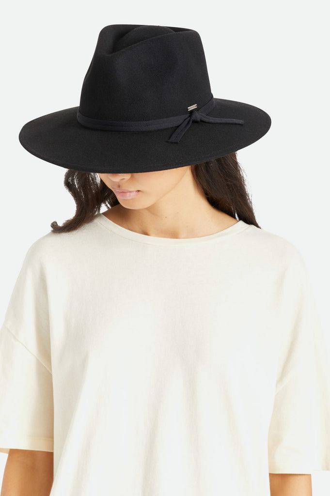 Women's Fit, Extra Shot | Joanna Felt Packable Hat - Black
