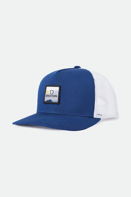 Unisex Alpha Block Crossover C MP Mesh Cap - Mountain Blue - Front Side